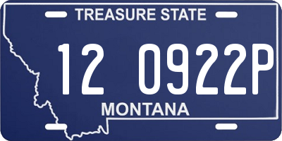 MT license plate 120922P
