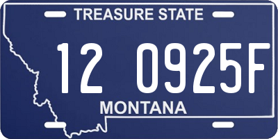 MT license plate 120925F