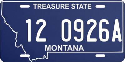 MT license plate 120926A