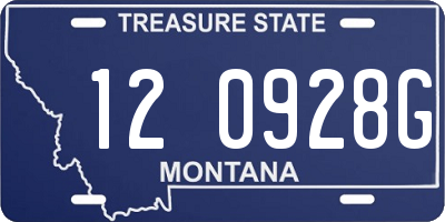 MT license plate 120928G