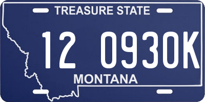 MT license plate 120930K