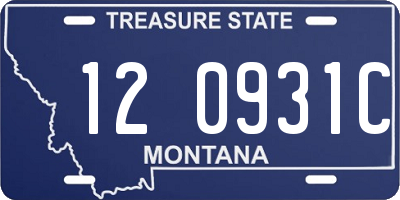 MT license plate 120931C