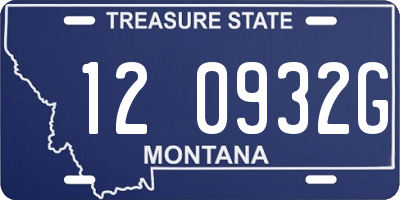 MT license plate 120932G