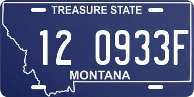 MT license plate 120933F