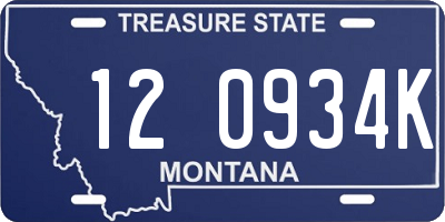 MT license plate 120934K