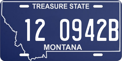 MT license plate 120942B