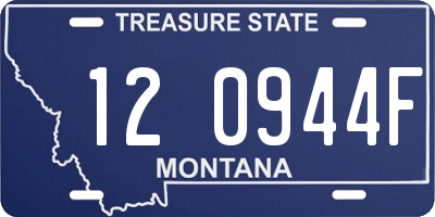 MT license plate 120944F