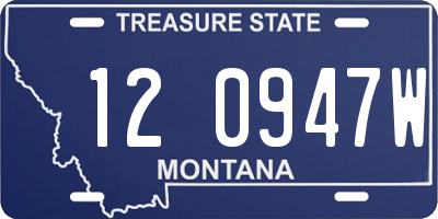 MT license plate 120947W