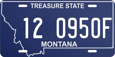 MT license plate 120950F