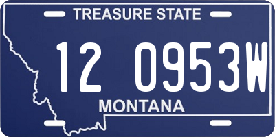 MT license plate 120953W