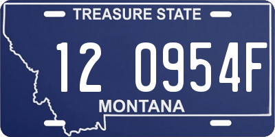 MT license plate 120954F