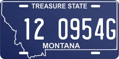 MT license plate 120954G