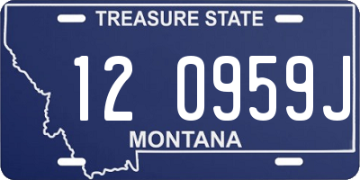 MT license plate 120959J