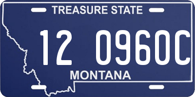 MT license plate 120960C