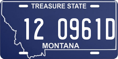 MT license plate 120961D
