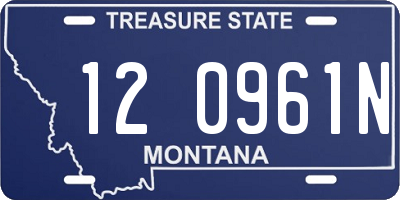 MT license plate 120961N