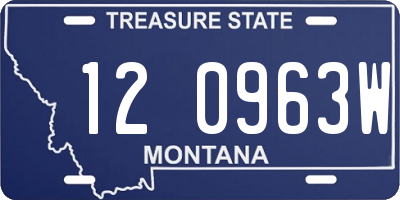 MT license plate 120963W