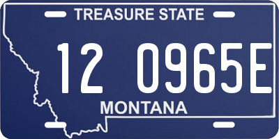MT license plate 120965E