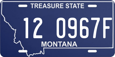 MT license plate 120967F