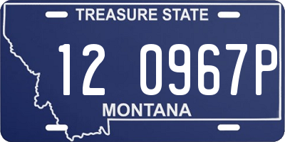 MT license plate 120967P