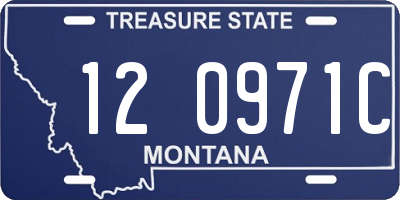 MT license plate 120971C