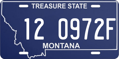 MT license plate 120972F