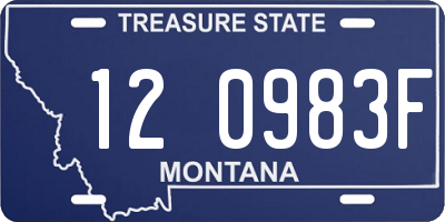 MT license plate 120983F