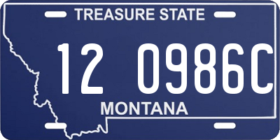 MT license plate 120986C