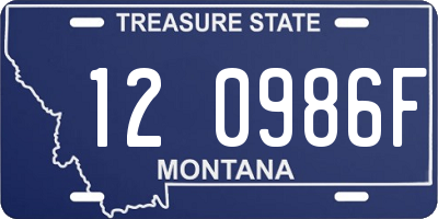 MT license plate 120986F