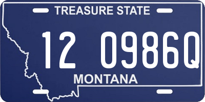 MT license plate 120986Q
