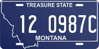 MT license plate 120987C