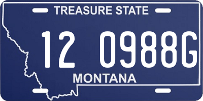 MT license plate 120988G