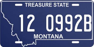 MT license plate 120992B