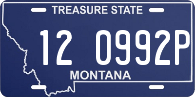 MT license plate 120992P