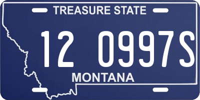 MT license plate 120997S