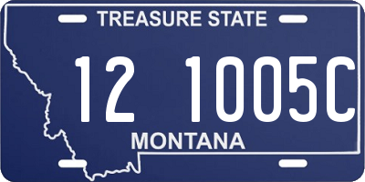 MT license plate 121005C
