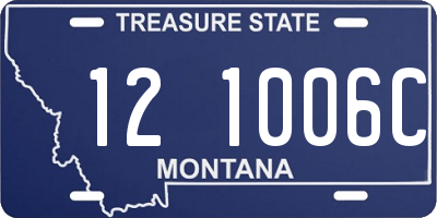 MT license plate 121006C