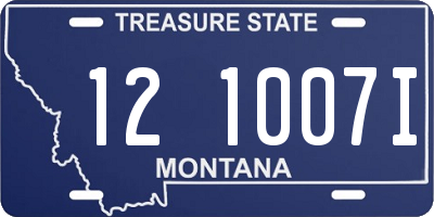 MT license plate 121007I