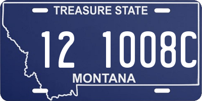 MT license plate 121008C