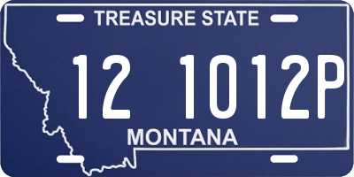 MT license plate 121012P