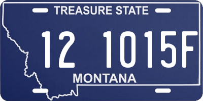 MT license plate 121015F