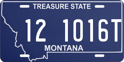 MT license plate 121016T