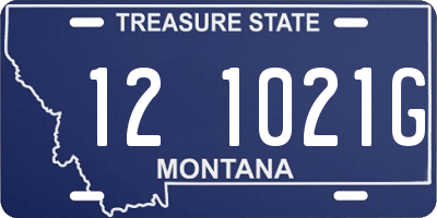MT license plate 121021G