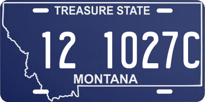 MT license plate 121027C