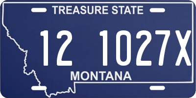 MT license plate 121027X