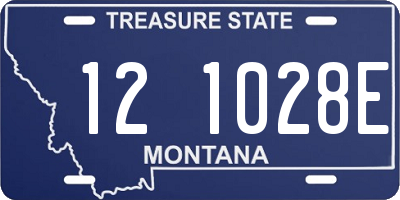 MT license plate 121028E