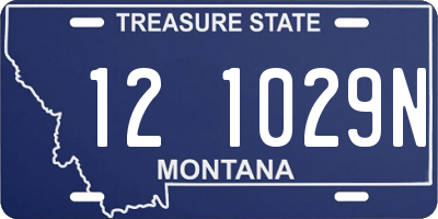 MT license plate 121029N