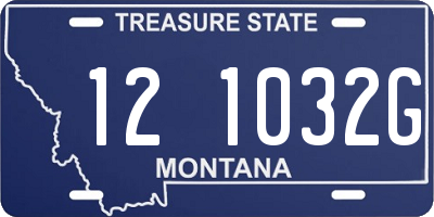 MT license plate 121032G