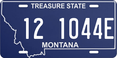 MT license plate 121044E
