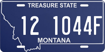 MT license plate 121044F
